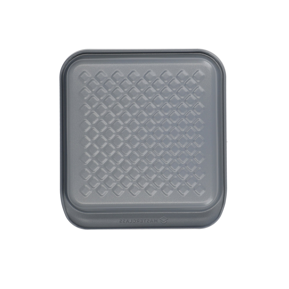 MasterClass Smart Ceramic Square Baking Tin with Robust Non-Stick Coating, Carbon Steel, Grey, 23cm
