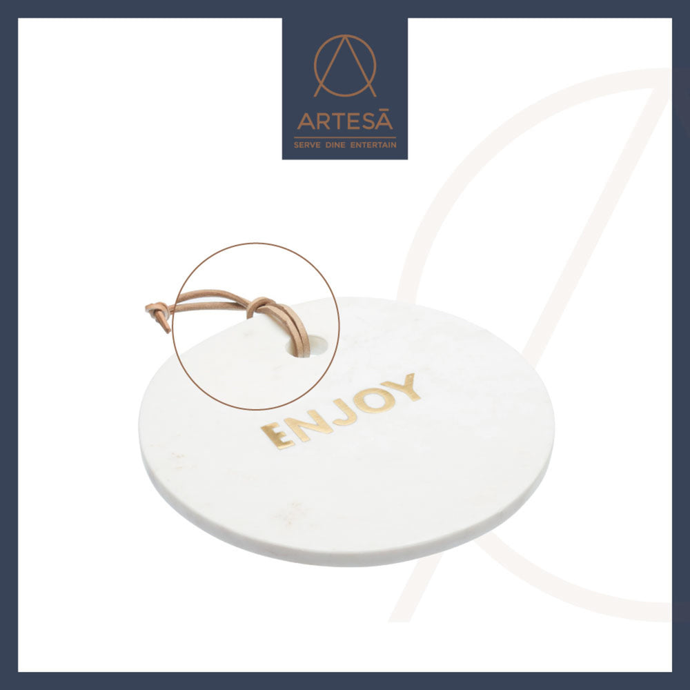 Artesá Round White Marble Cheese Board