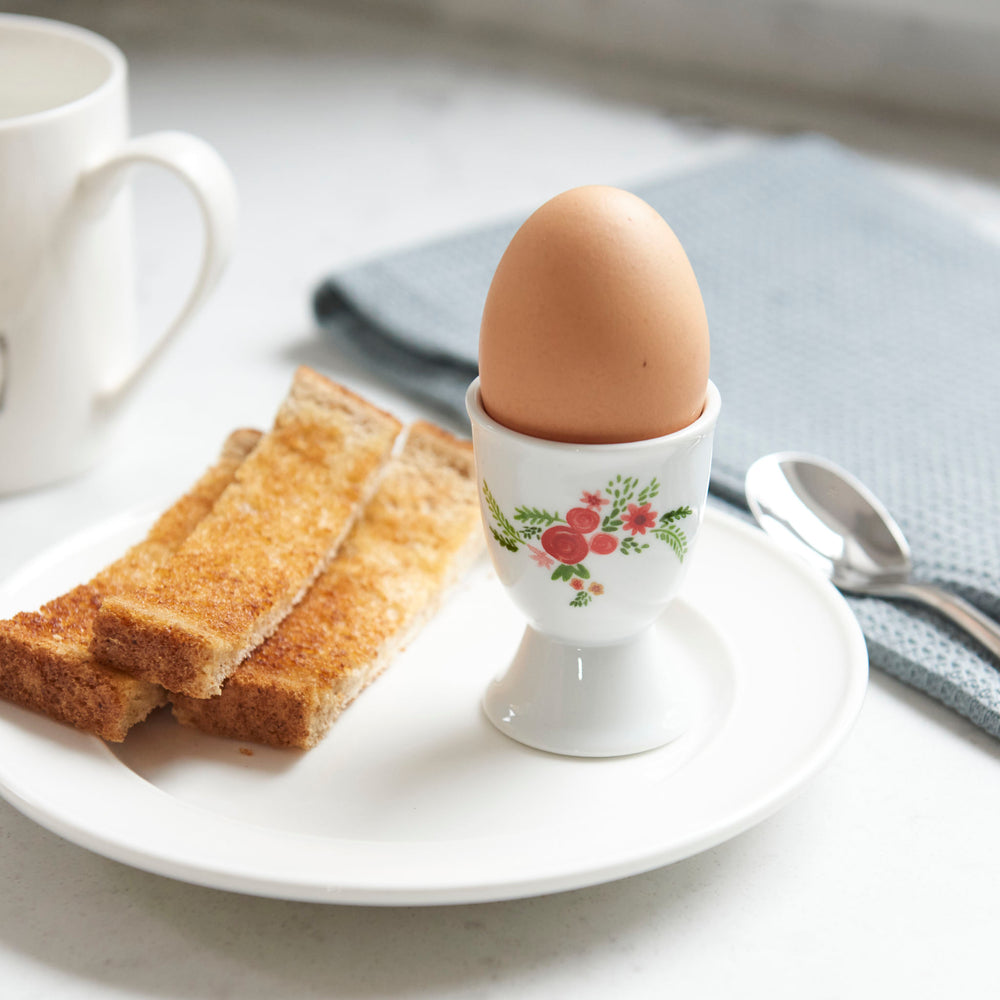KitchenCraft Flowers Porcelain Egg Cup
