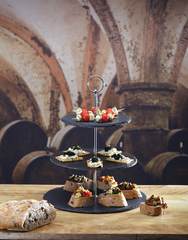 Artesà Appetiser Slate 3 Tier Serving Stand image 2