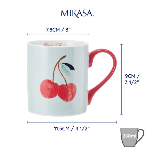 Mikasa Cherry Straight-Sided Porcelain Mug, 280ml image 7