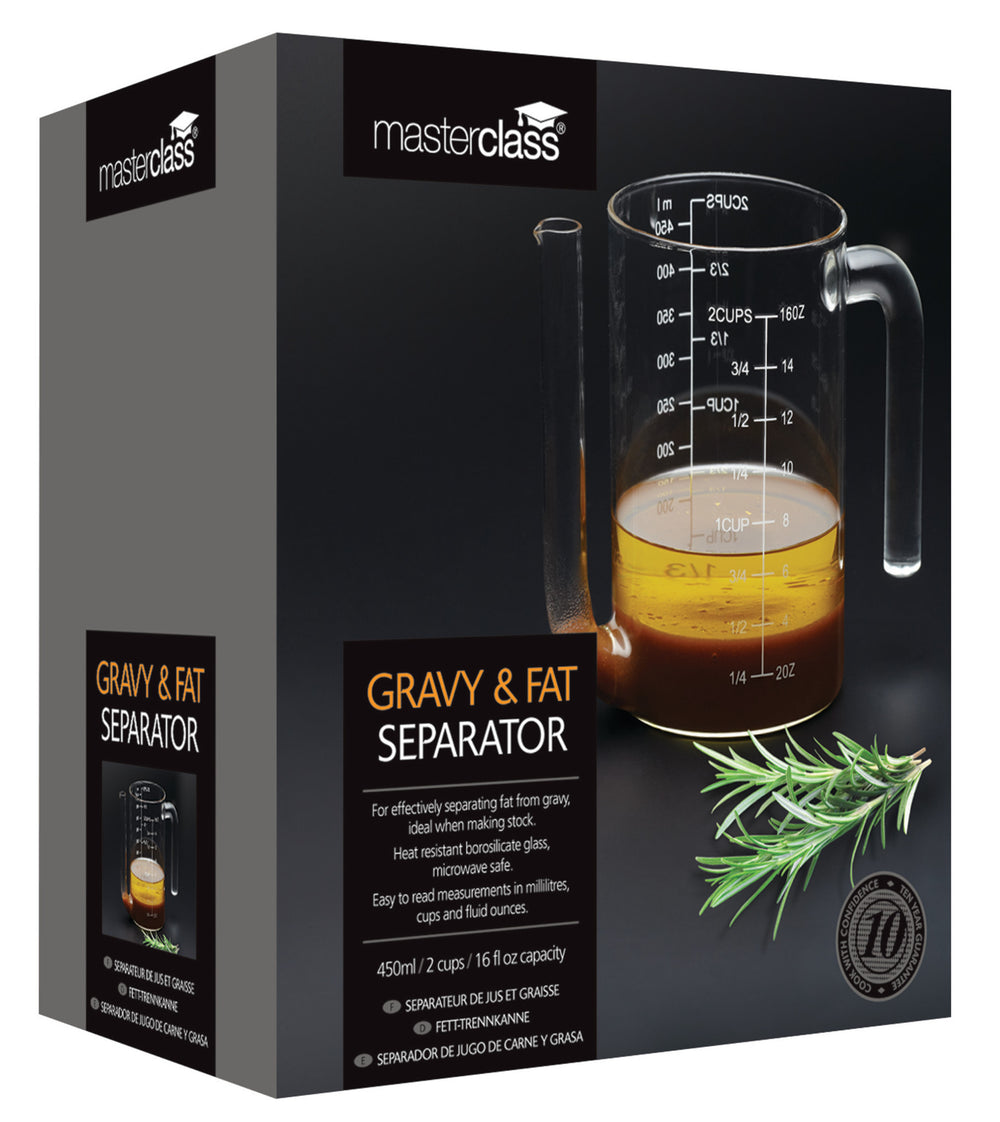 MasterClass 450ml Glass Gravy / Fat Separator