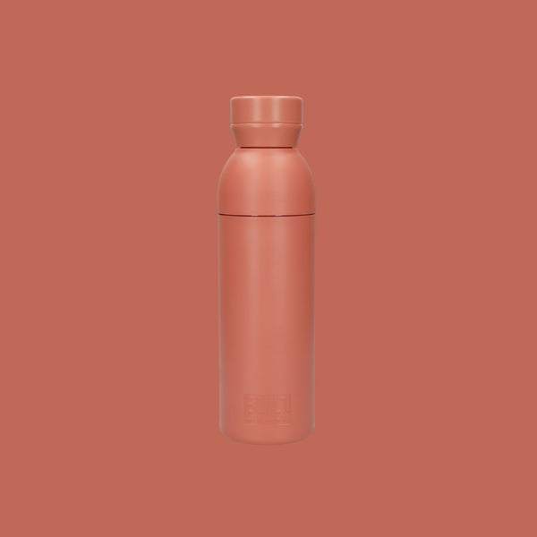 BUILT Planet Bottle, 500ml Recycled Reusable Water Bottle with Leakproof Lid - Coral Pink image 8