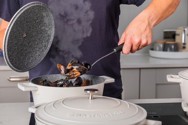 MasterClass Cream Cast Aluminium Casserole Dish, 4L image 2