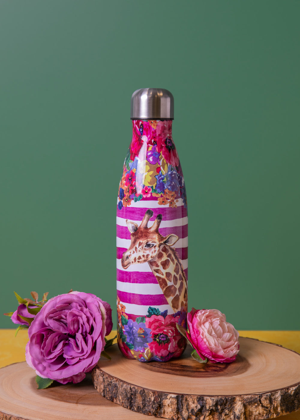 Mikasa Wild at Heart Giraffe Water Bottle, 500ml