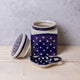 London Pottery Bundle with Canister and Tea Bag Tidy - Blue and White Circle