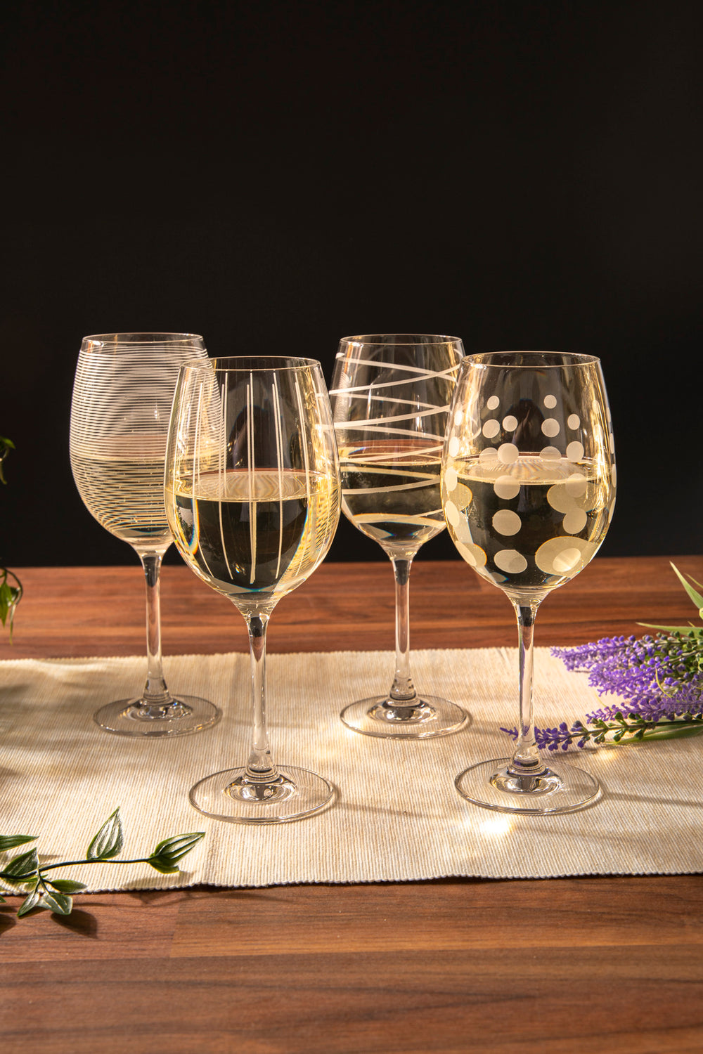 Mikasa Cheers Set Of 4 White Wine Glasses