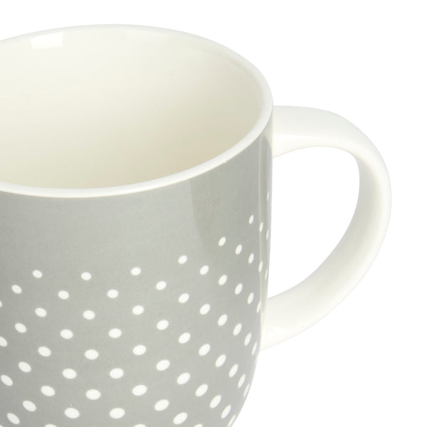 KitchenCraft Grey Floral / Polka Dot Mugs - Set of 4 image 11