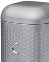 Lovello Retro Coffee Canister with Geometric Textured Finish - Shadow Grey image 3