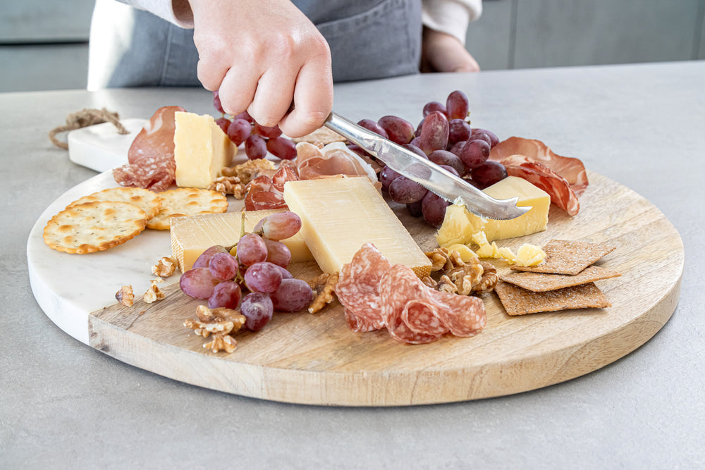 MasterClass Gourmet Prep & Serve Wood & Marble Paddle Board