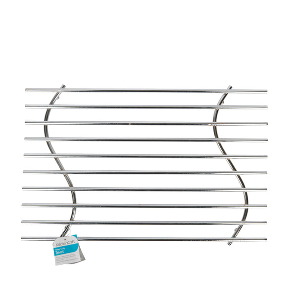 KitchenCraft Chrome Plated Large Deluxe Heavy Duty Trivet image 4