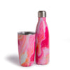 S'well 2pc Travel Cup and Bottle Set with Stainless Steel Water Bottle, 500ml and Drinks Tumbler, 530ml, Rose Agate image 1
