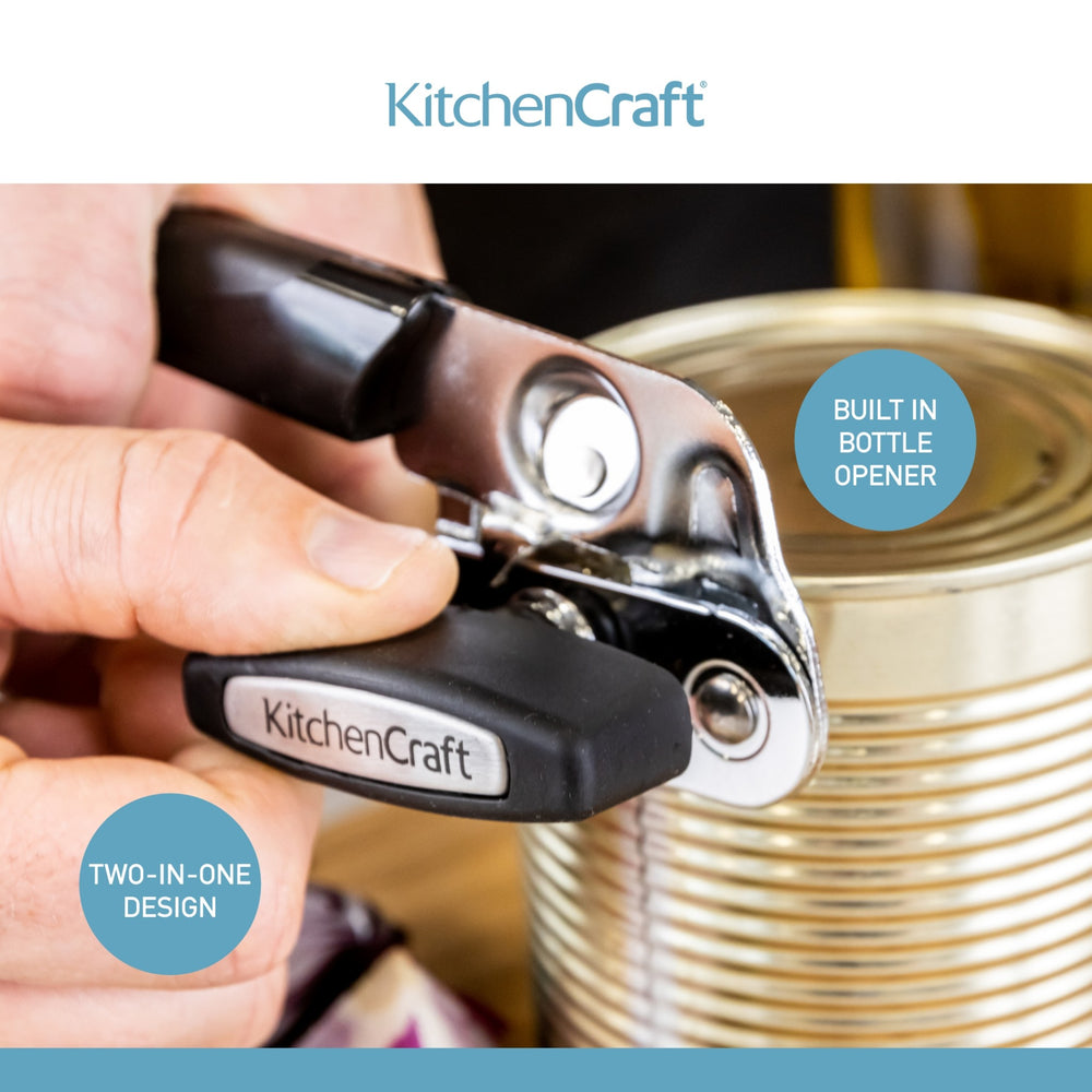 KitchenCraft 2-in-1 Stainless Steel Can Opener / Bottle Top Remover