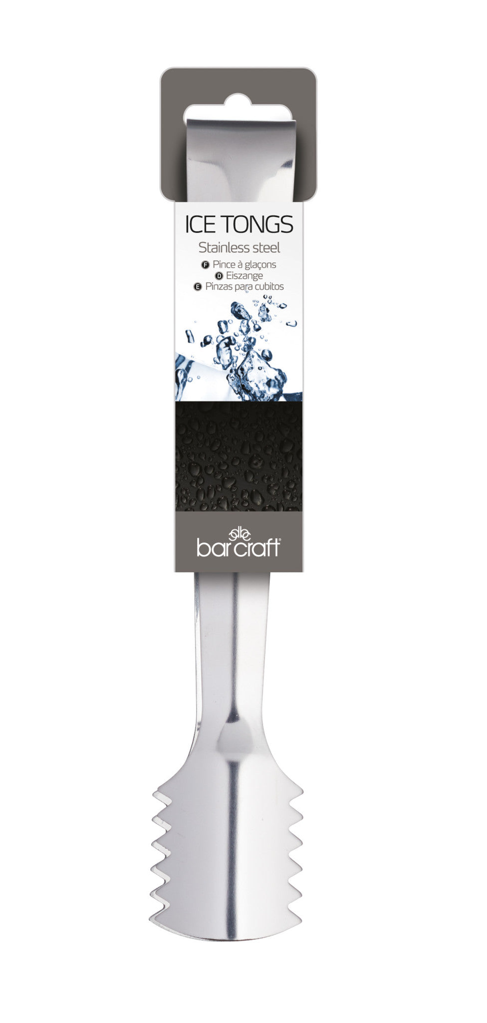 BarCraft Stainless Steel Ice Serving Tongs