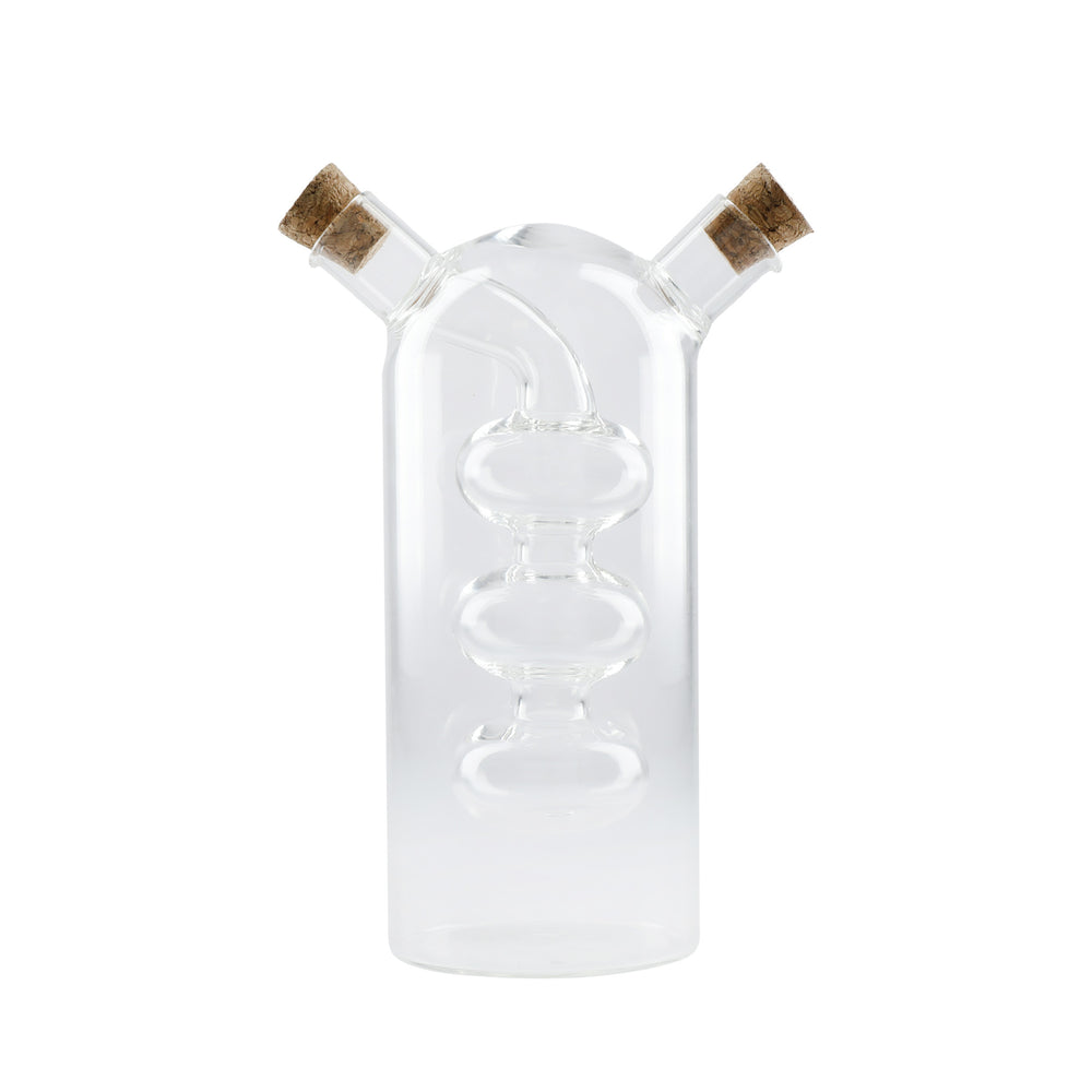 KitchenCraft World of Flavours Italian Glass Dual Oil & Vinegar Cruet Bottle