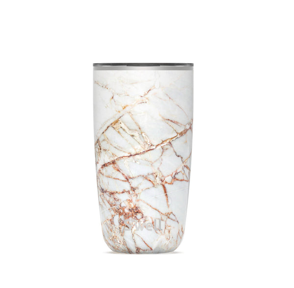 S'well 2pc Travel Cup and Bottle Set with Stainless Steel Water Bottle, 500ml and Drinks Tumbler, 530ml, Calacatta Gold image 4