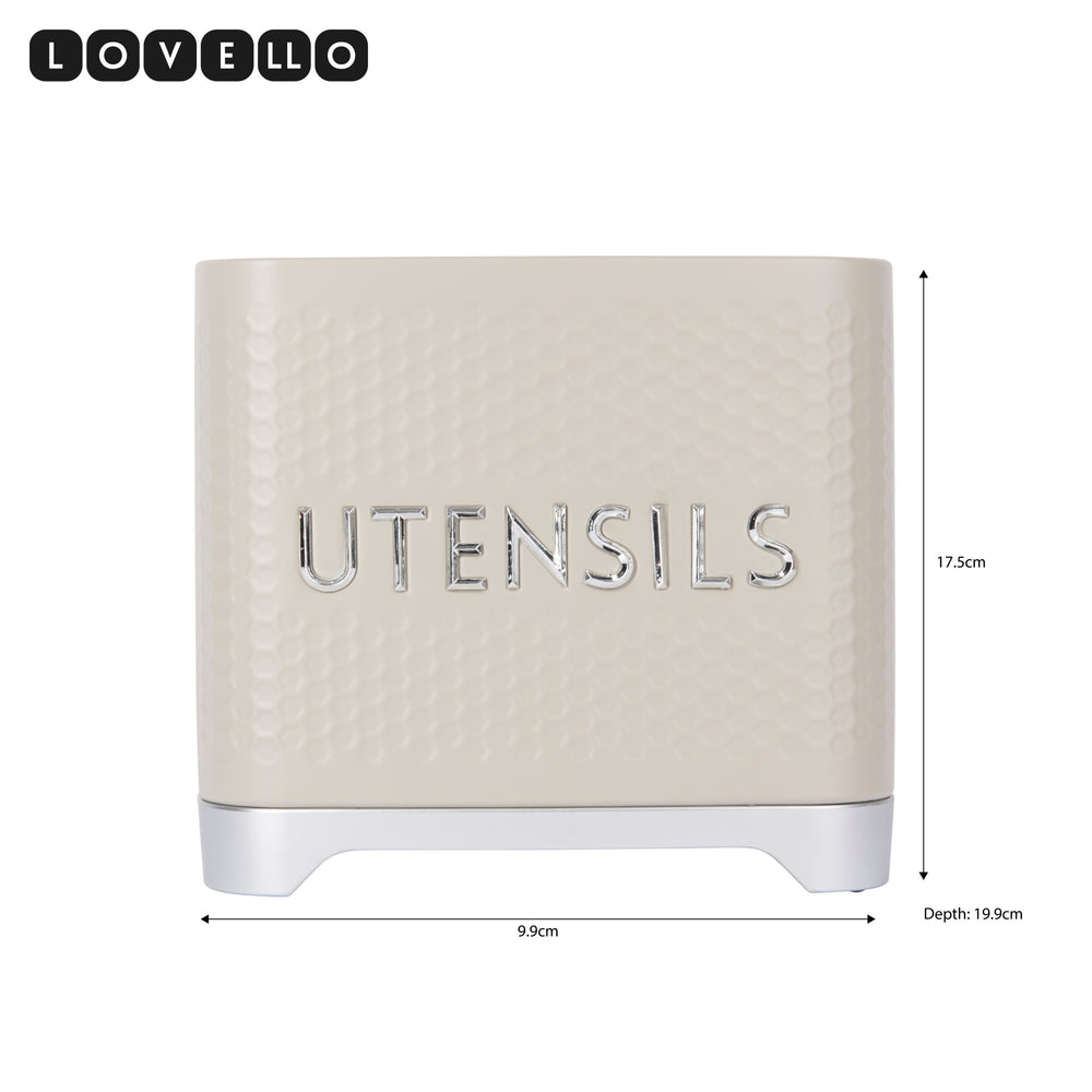 KitchenCraft Lovello Textured Latte Cream Utensil Holder