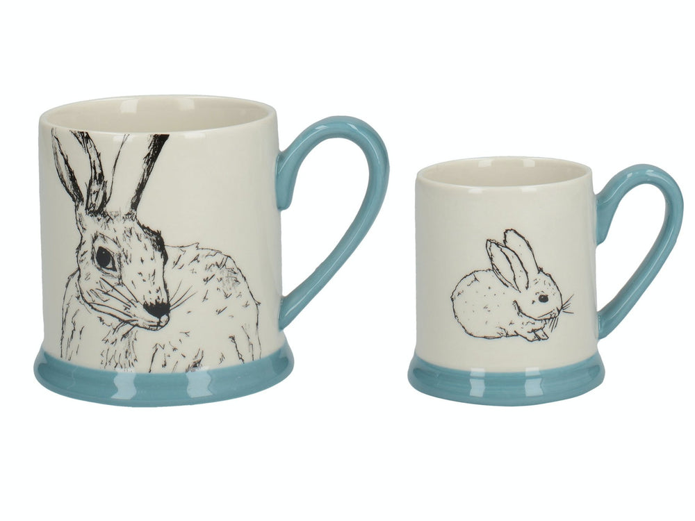 Creative Tops Into The Wild Little Explorer Bunny Set with Egg Cup, Plate, Spoon and Set of 2 Mugs