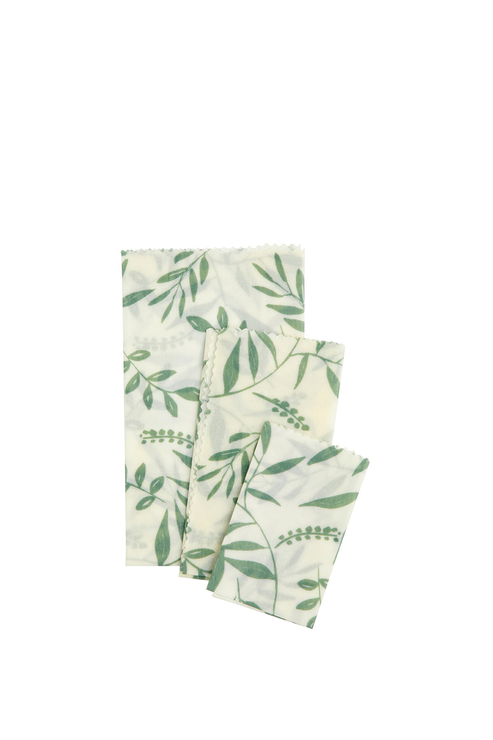 Natural Elements Set of 3 Reusable Vegan Food Wrap Sheets, Organic Cotton Cling Film Alternative