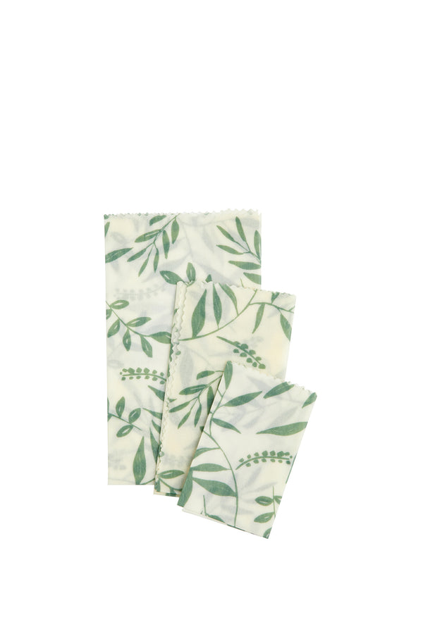 Natural Elements Set of 3 Reusable Vegan Food Wrap Sheets, Organic Cotton Cling Film Alternative image 7