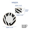 Mikasa Luxe Deco Geometric Print China Tea Cups and Saucers, Set of 2, 200ml image 7
