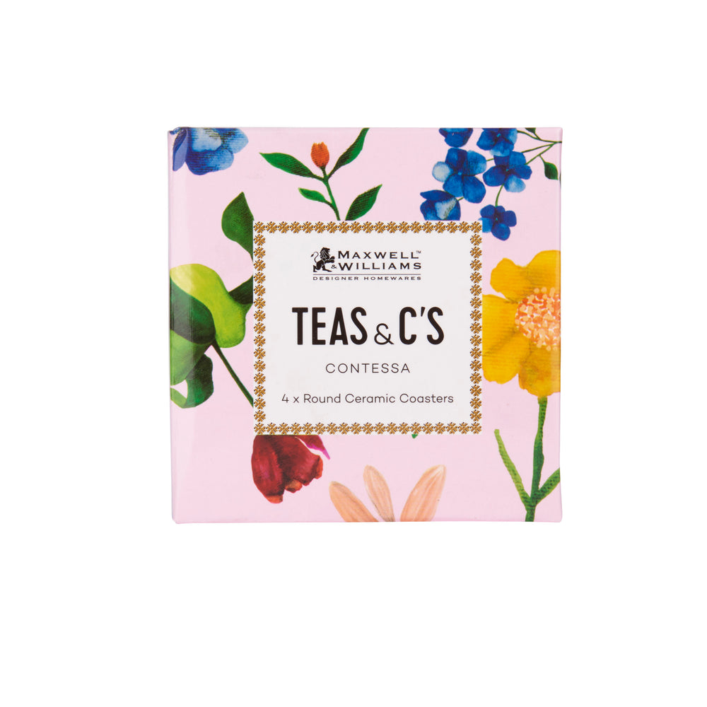 Maxwell & Williams Tea's & C's Contessa Pack Of 4 Coasters Rose