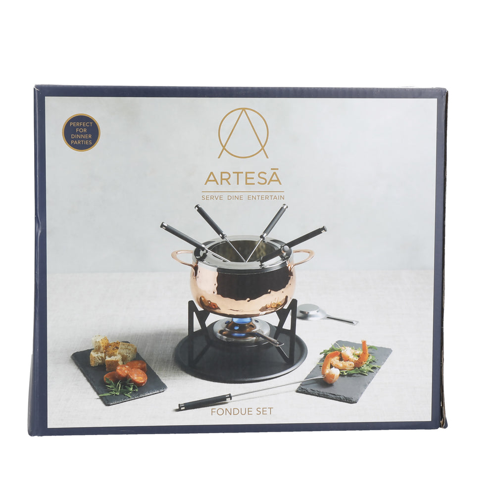 Artesà Hand Finished Copper Effect Fondue Set