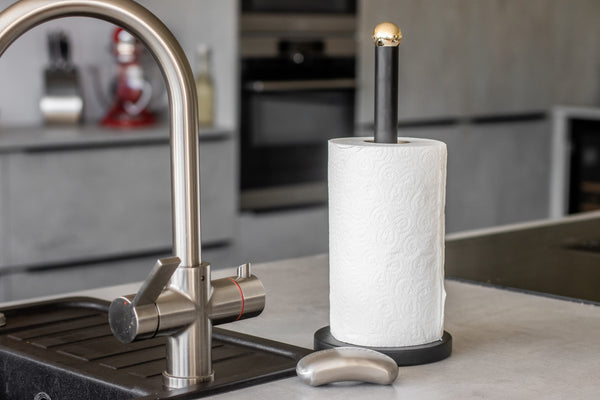 MasterClass Stainless Steel Matt Black and Brass Finish Towel Holder image 6