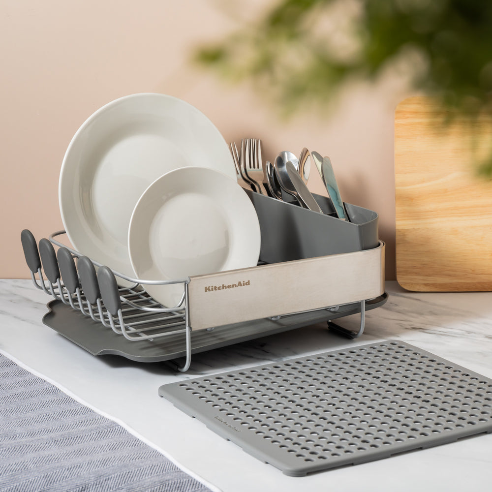 KitchenAid 3pc Sink Set with Dish Drying Rack, Board and Sink Mat