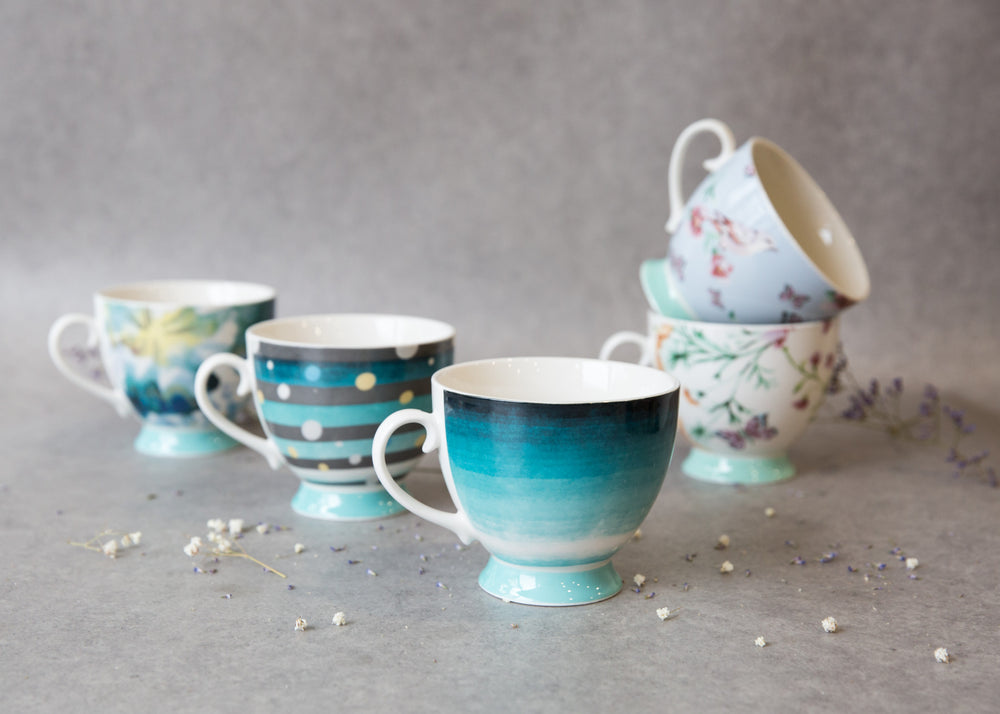 KitchenCraft China Spot Stripe Mug