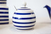 London Pottery Sugar and Creamer Set Blue Bands image 5