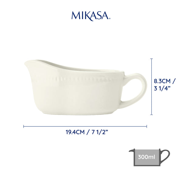 Mikasa Cranborne Stoneware Gravy Boat, 300ml, Cream image 6