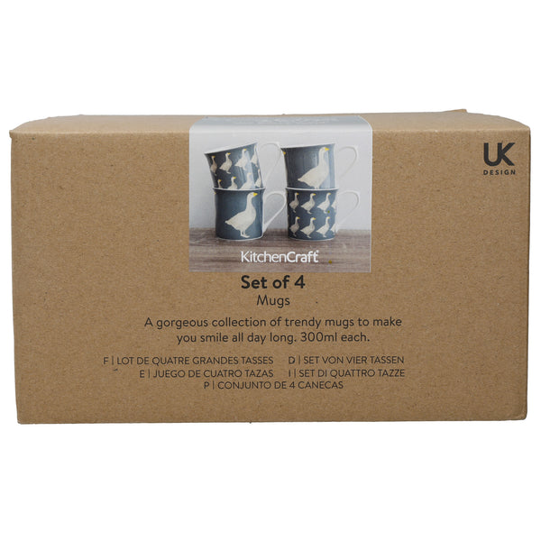 KitchenCraft Fluted Geese Design Mugs - Set of 4 image 4