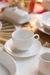 Mikasa Chalk Porcelain Teacup and Saucer Set, Set of 2, 220ml, White image 5
