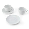 Mikasa Chalk Porcelain Teacup and Saucer Set, Set of 2, 220ml, White image 3