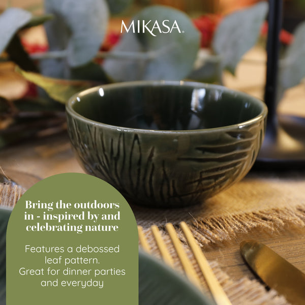 Mikasa Jardin Stoneware Dip Bowls, Set of 4, 10cm, Green image 8