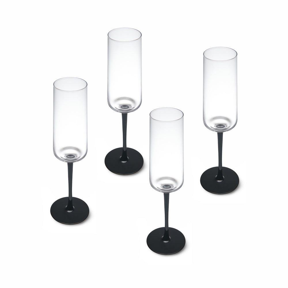 Mikasa Palermo Crystal Champagne Flutes, Set of 4, 250ml