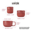 La Cafetière 3pc, Family Mug Set, 380ml, 200ml and 100ml, Red