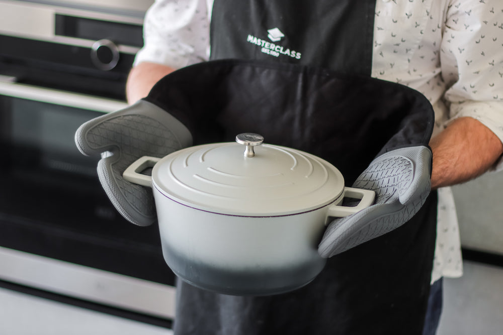 MasterClass Waterproof Silicone Double Oven Gloves with Thumbs