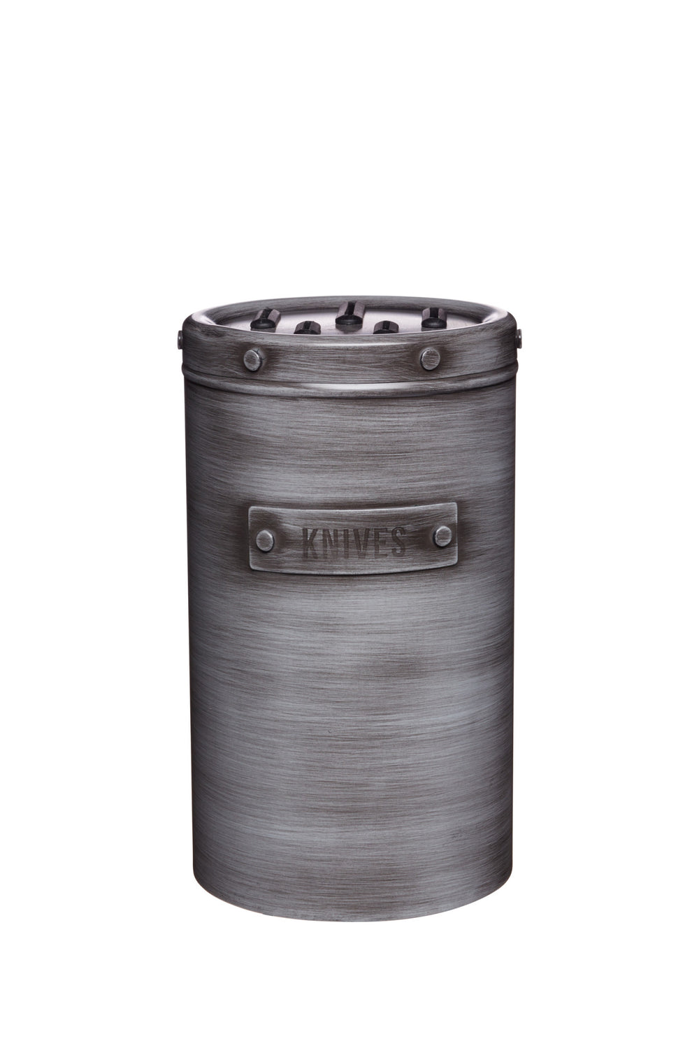 Industrial Kitchen 5-Piece Stainless Steel Knife Set and Knife Block