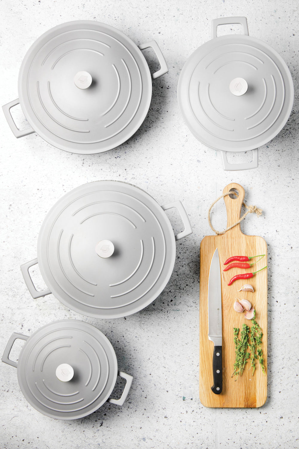 MasterClass Large 5 Litre Casserole Dish with Lid - Ombre Grey