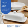 Mikasa Chalk Porcelain Butter Dish, 21cm, White image 8