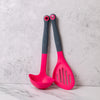 Colourworks Brights Set with Soup Ladle and Slotted Turner - Pink image 2