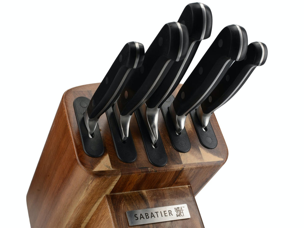 Sabatier Classic Edgekeeper Acacia 5 Piece Knife Block
