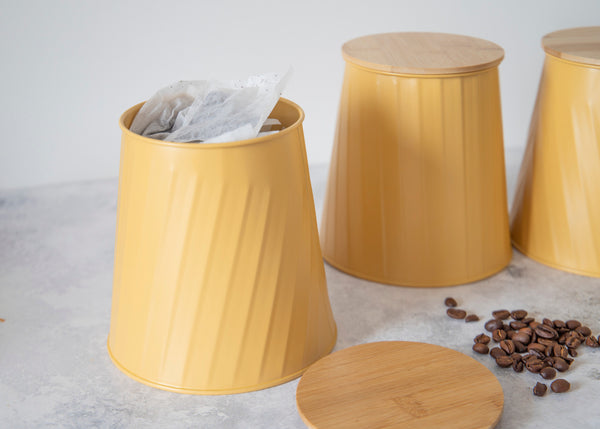 KitchenCraft Storage Canisters - 1.3 L, Yellow, Set of 3 image 12