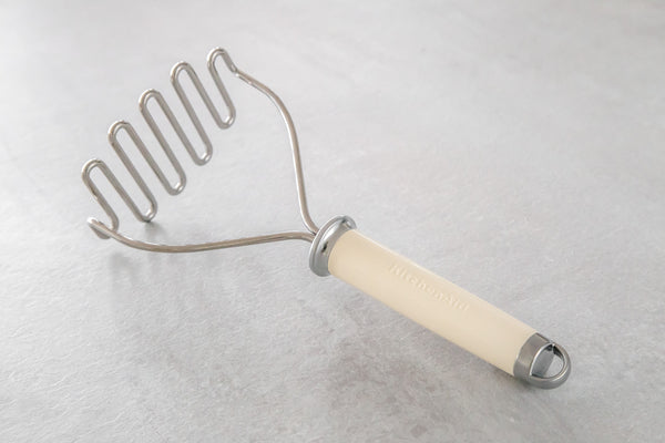 KitchenAid Stainless Steel Potato Masher – Almond Cream image 2