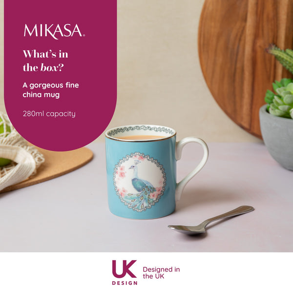 Mikasa Peacock Straight-Sided Porcelain Mug, 280ml image 8