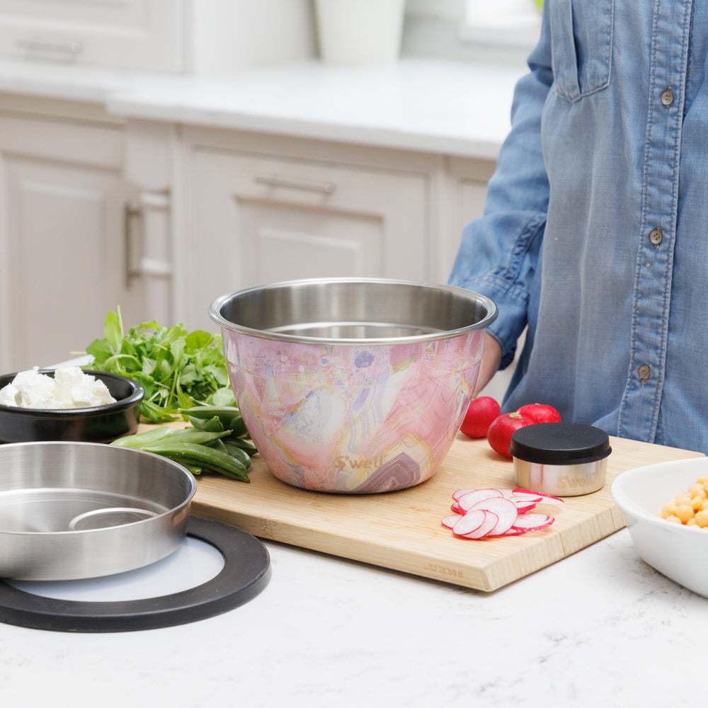 S'well Geode Rose Salad Bowl Kit, 1.9L