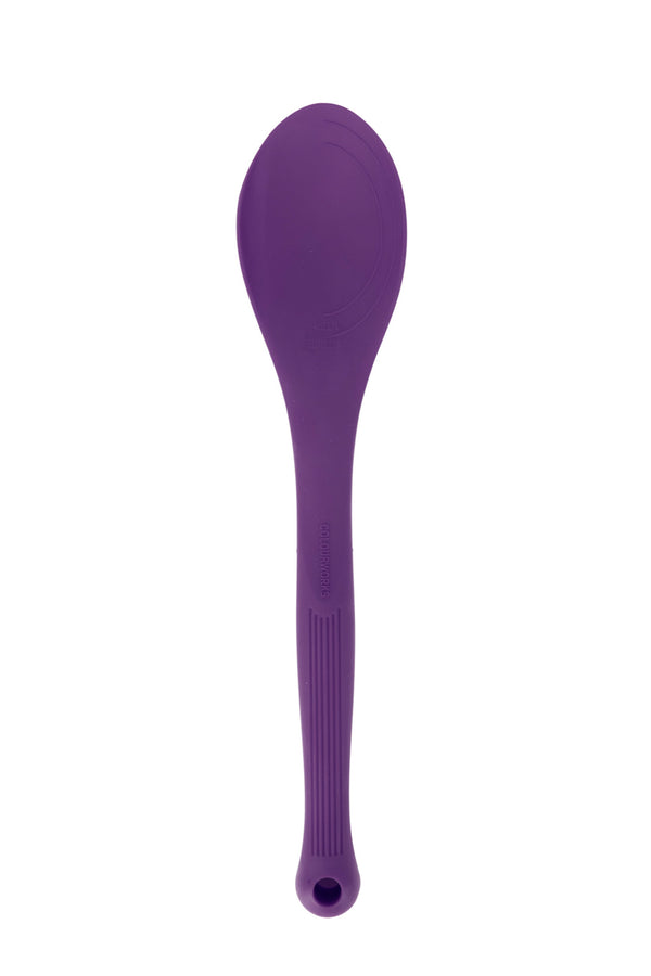 Colourworks Purple Silicone Cooking Spoon with Measurement Markings image 10