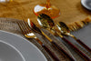 Mikasa 16-Piece Faux Tortoise Shell Cutlery Set, Stainless Steel image 7